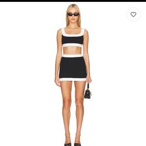 Jeyne Skirt Set in Black & White